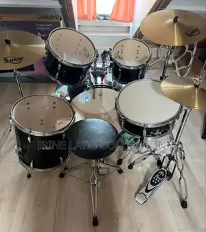Drum Kit With Sabian Solar Cymbals.