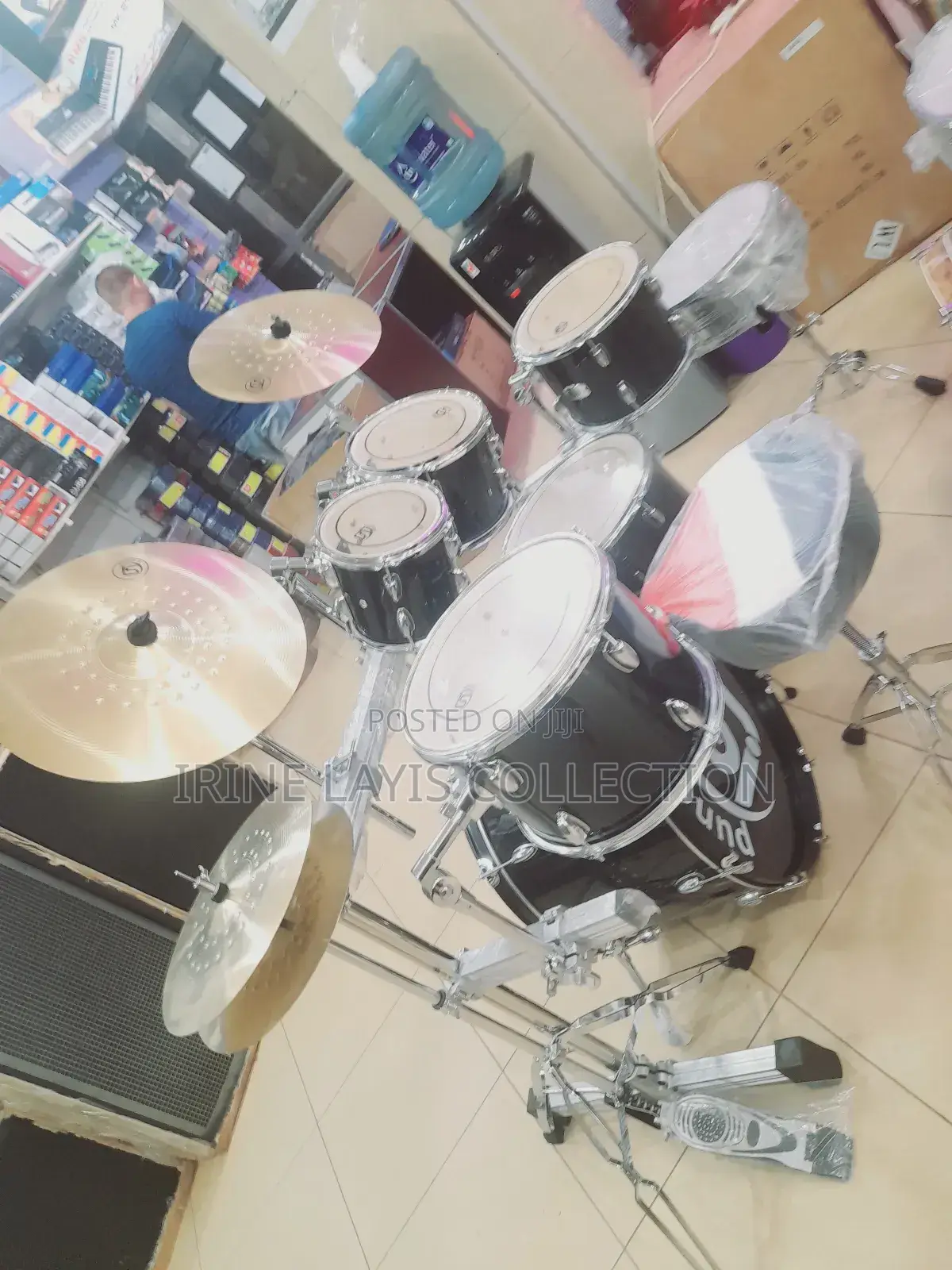 Drum Kit With Sabian Solar Cymbals.