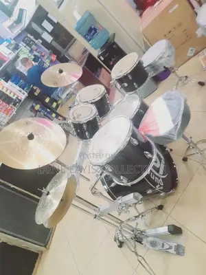 Drum Kit With Sabian Solar Cymbals.