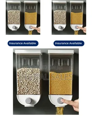 2piece Wall-Mounted Cereal Dispenser,Food Storage Container