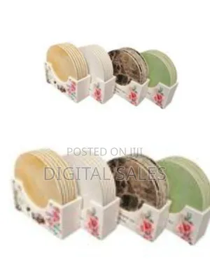 Drink Coasters With Holder for Coffee Table, Absorbent Coaster