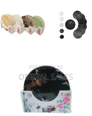 Drink Coasters With Holder for Coffee Table, Absorbent Coaster