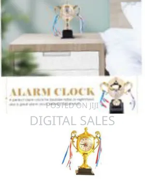 Table Clock Vintage Bedside Clock Large Gold
