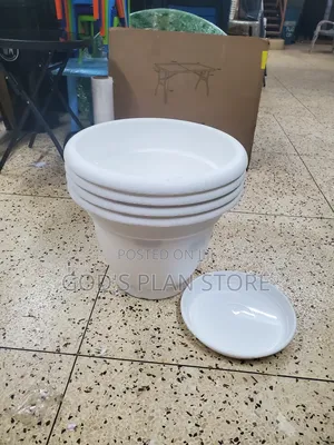 White 40litres Plastic Flower Pots Big