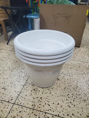 White 40litres Plastic Flower Pots Big