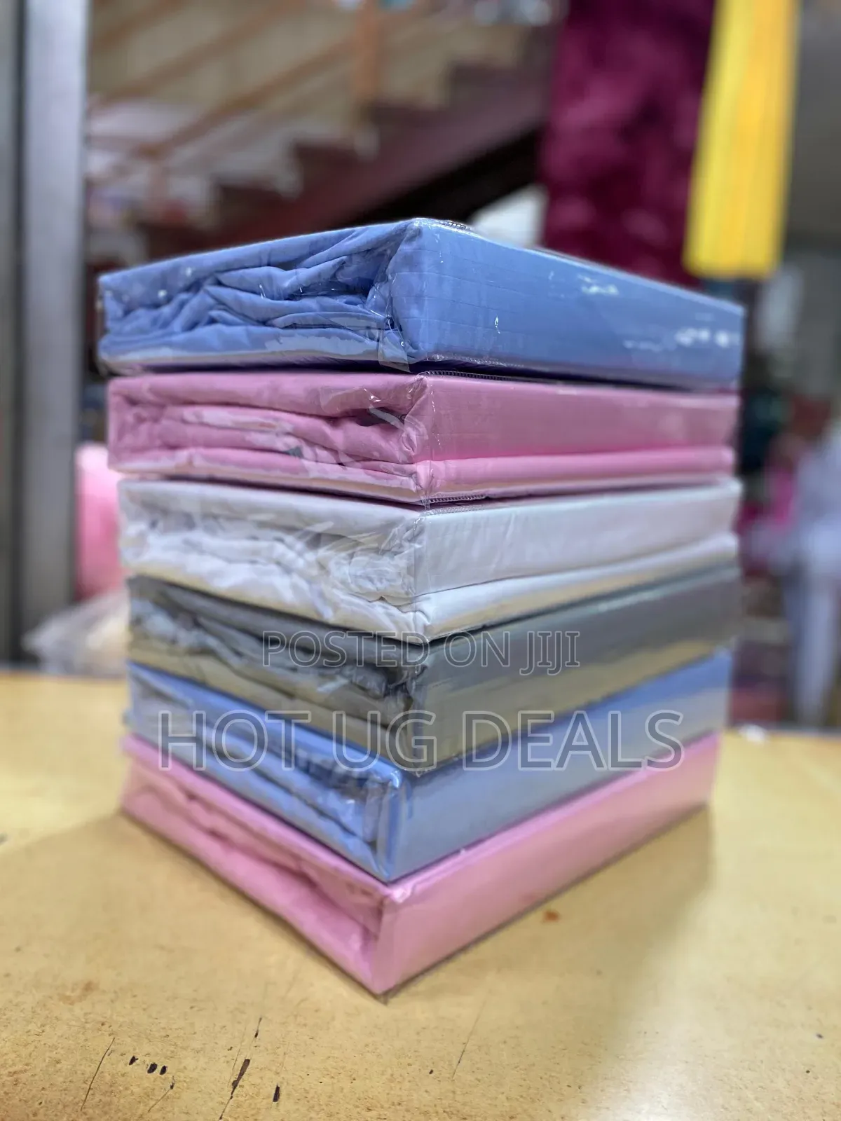 5x6 4 Pcs Cotton Stripped Bedsheet Set With 2 Bedsheet, 2 Pillowcases