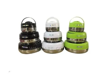 1 Set of 3 Piece Thermal Insulated Food Warmer Hot Pot Serving Dishes