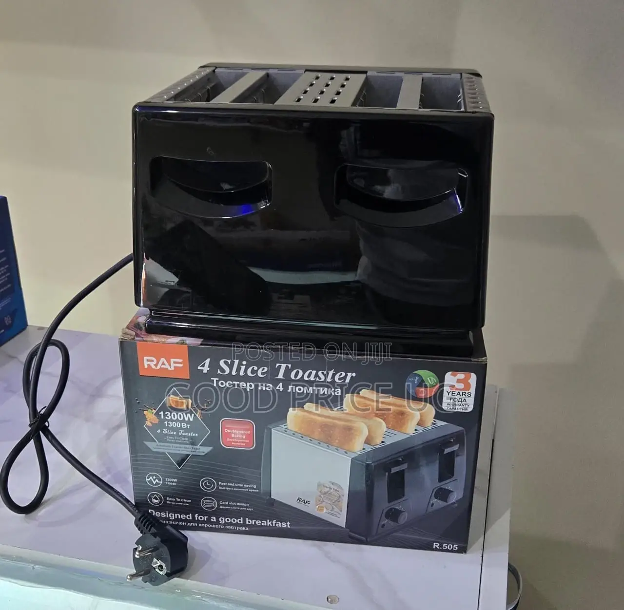 Raf 4 Slice Bread Toaster 1300w R.505