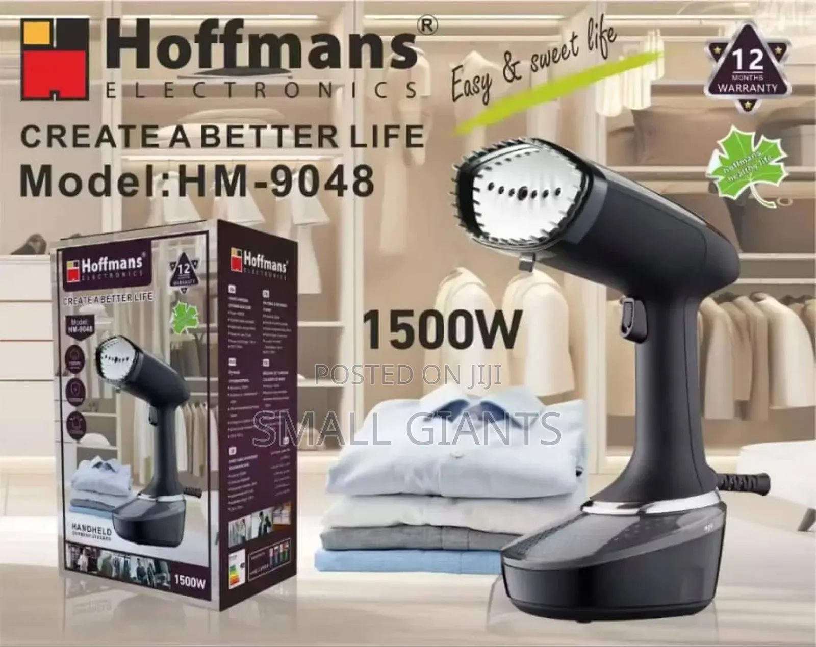 Hoffmans Electronics Handheld Garment Steamer, Model Hm-9048