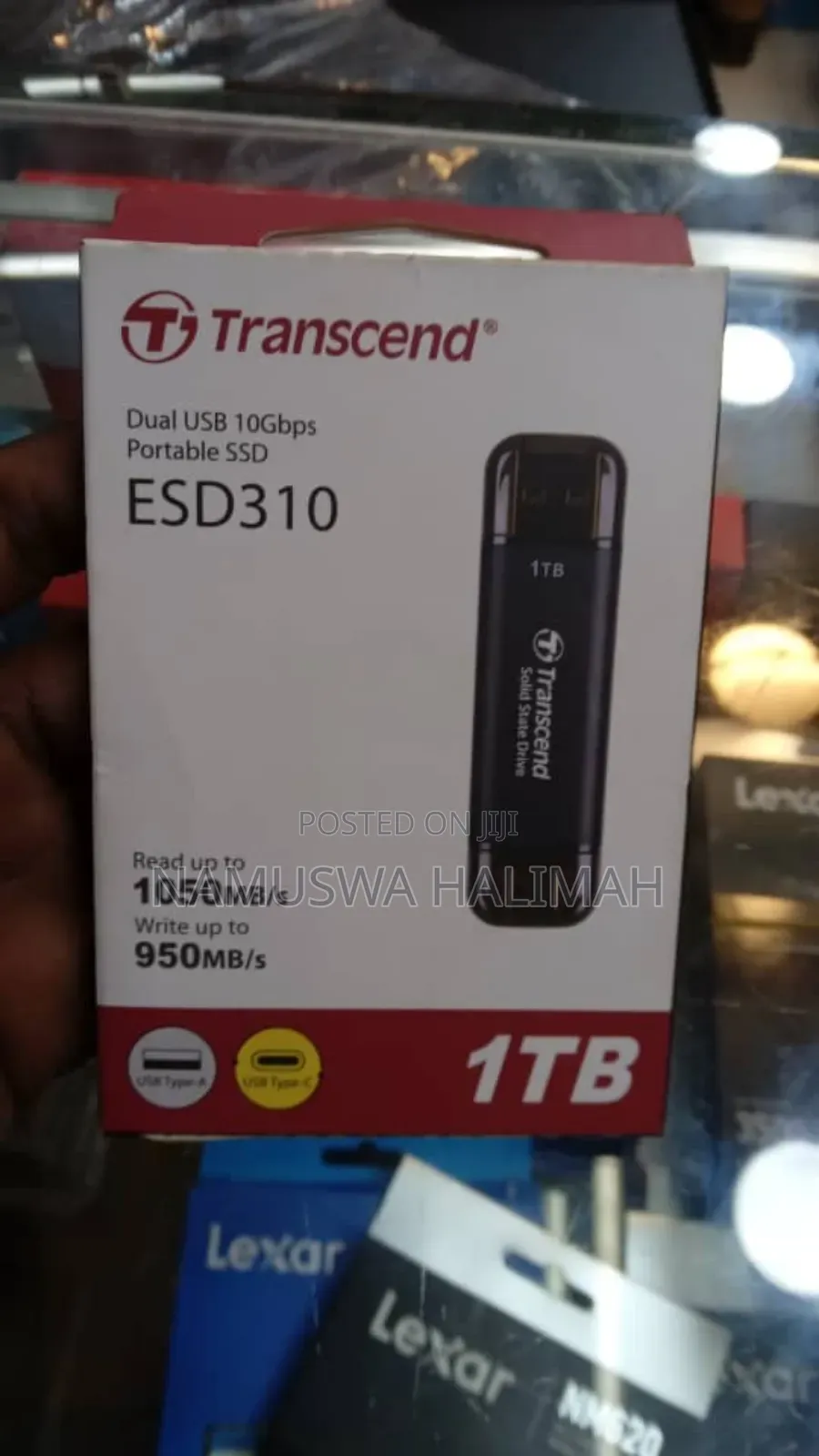 Transcend Esd310 Dual Usb 10gbps Portable Ssd.