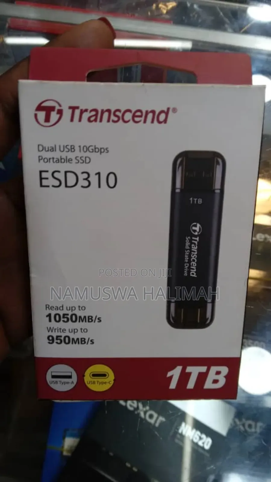 Transcend Esd310 Dual Usb 10gbps Portable Ssd.