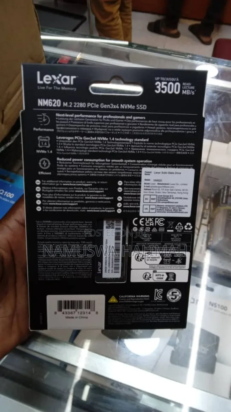 Lexar Nm620 M.2 2280 Pcie Gen3x4 Nvme Ssd.