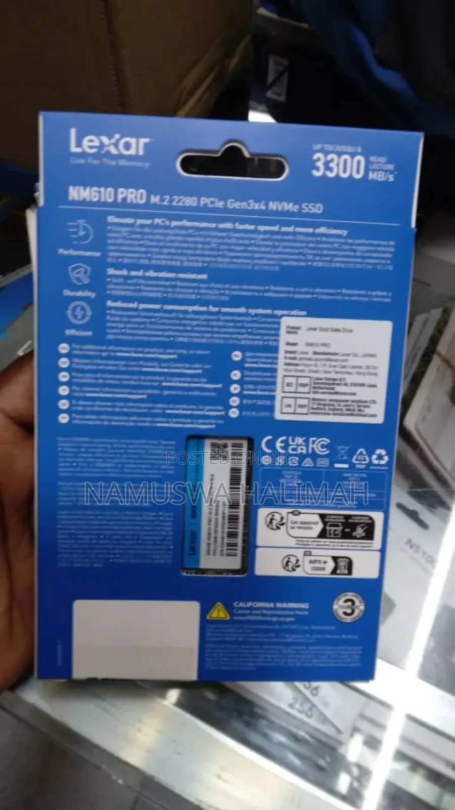 Lexar Nm610 Pro M.2 2280 Pcie Gen3x4 Nvme Ssd.