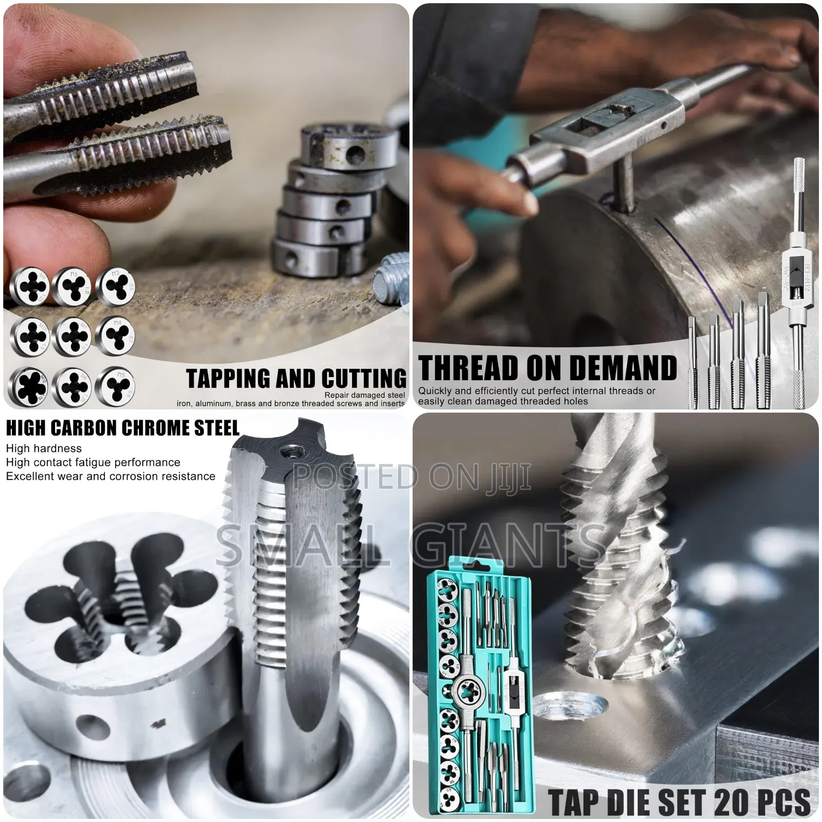 20 Piece Tap Set M3 - M12 Thread Cutting Set