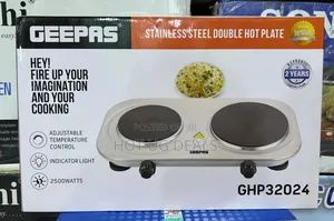 Geepas Double Hot Plate Indicator Light Temperature Control