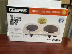 Geepas Double Hot Plate Indicator Light Temperature Control