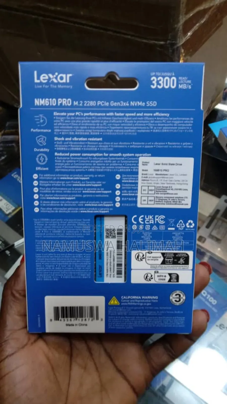 Lexar Nm610 Pro M.2 2280 Pcie Gen3x4 Nvme Ssd.