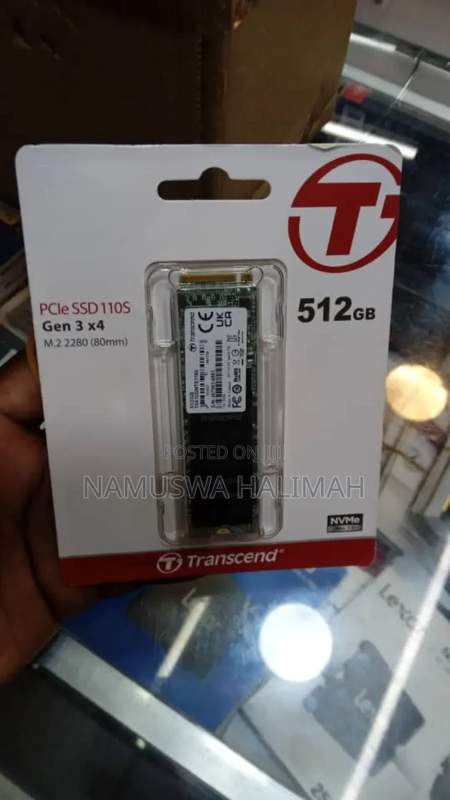 Transcend Pcie SSD 110s With a Capacity of 512gb.