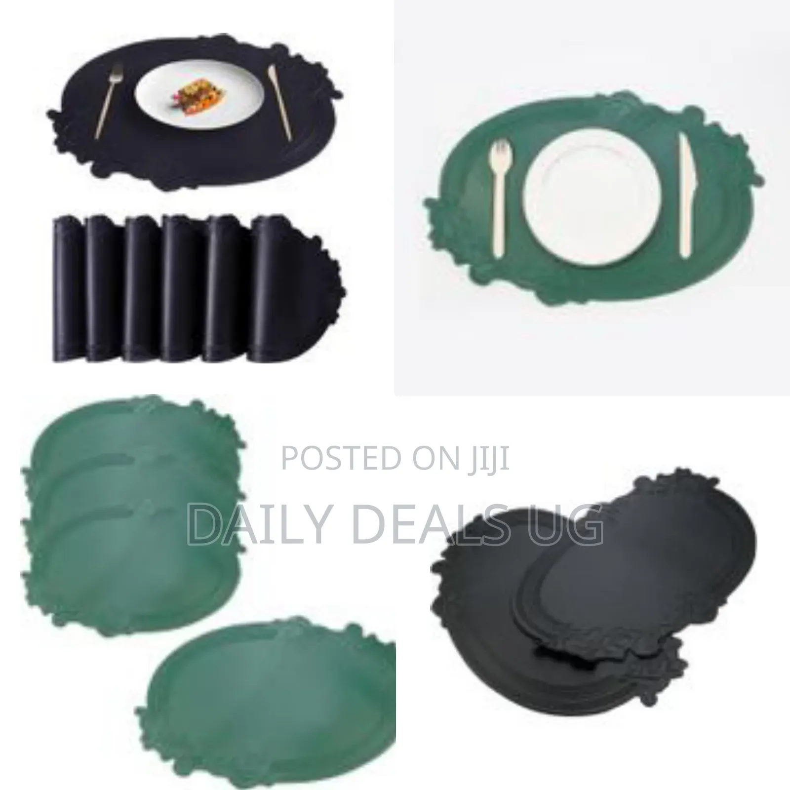 Placemats Set of 6 Table Mats Washable PVC Table Place Mats