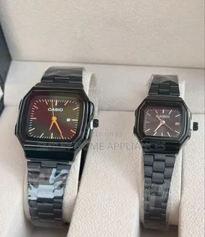 Couples Black Casio Wrist Automatic Time Piece Gift Box at 20% Discount