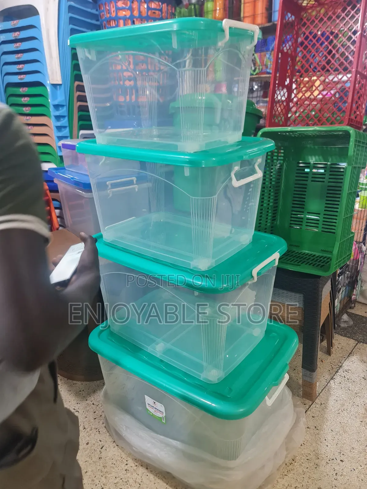 Plastic Storage Boxes Set 4pcs Plastic Storage Boxes Set 4pcs