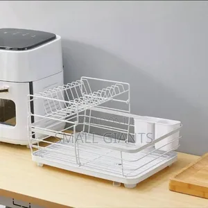 Large Dish Drying Rack Drainer Kitchen Sink Plate Draining Tray