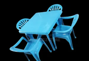 Light Blue Plastic Table and Chairs Plastic Table and Chairs Set
