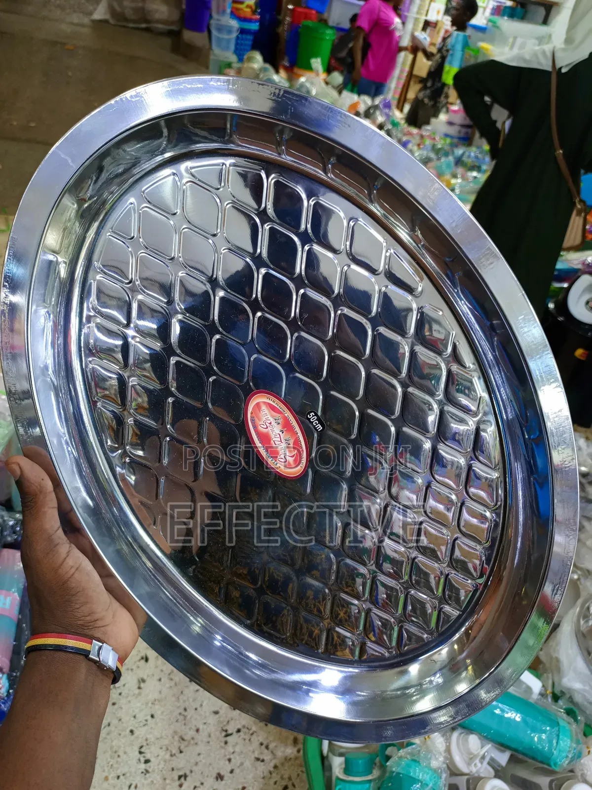 50cm Stainless Steel Oval Serving Tray.