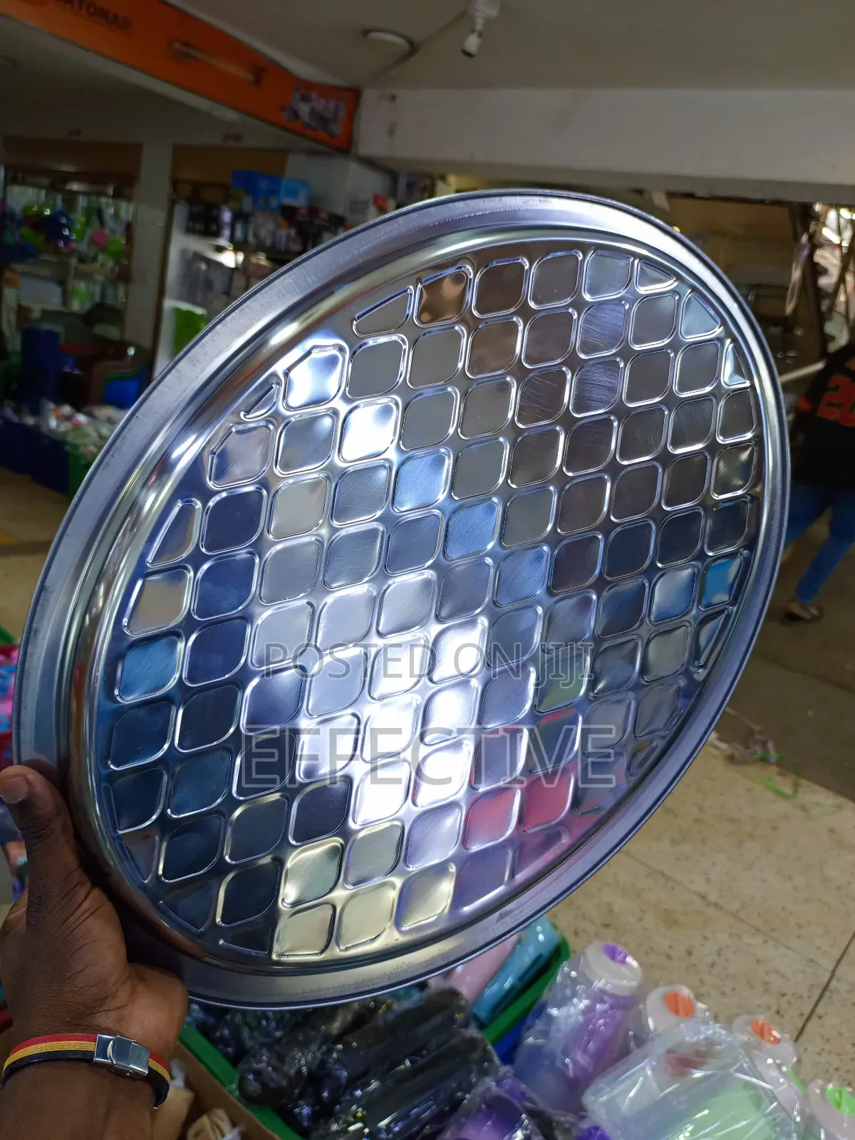 50cm Stainless Steel Oval Serving Tray.