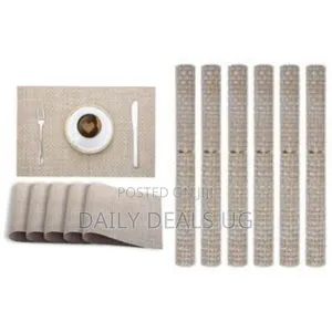 6 Pieces of Placemats Table Mats-Cream