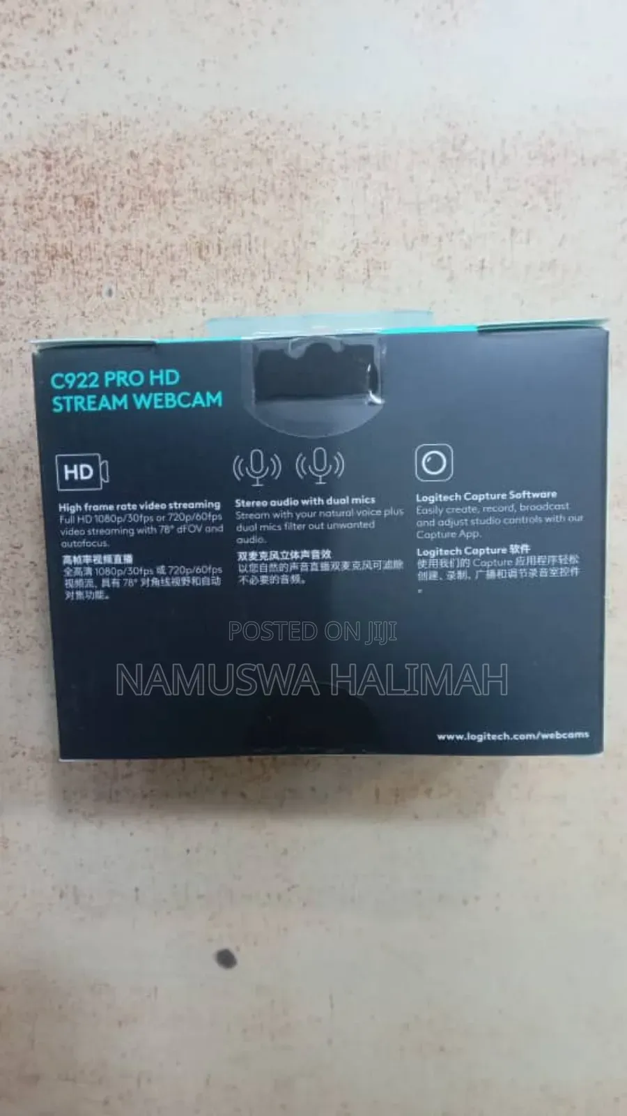 Logitech C922 Pro Hd Stream Webcam.