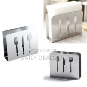 Stainless Steel Tissue Saviet Napkin Holder - Silver