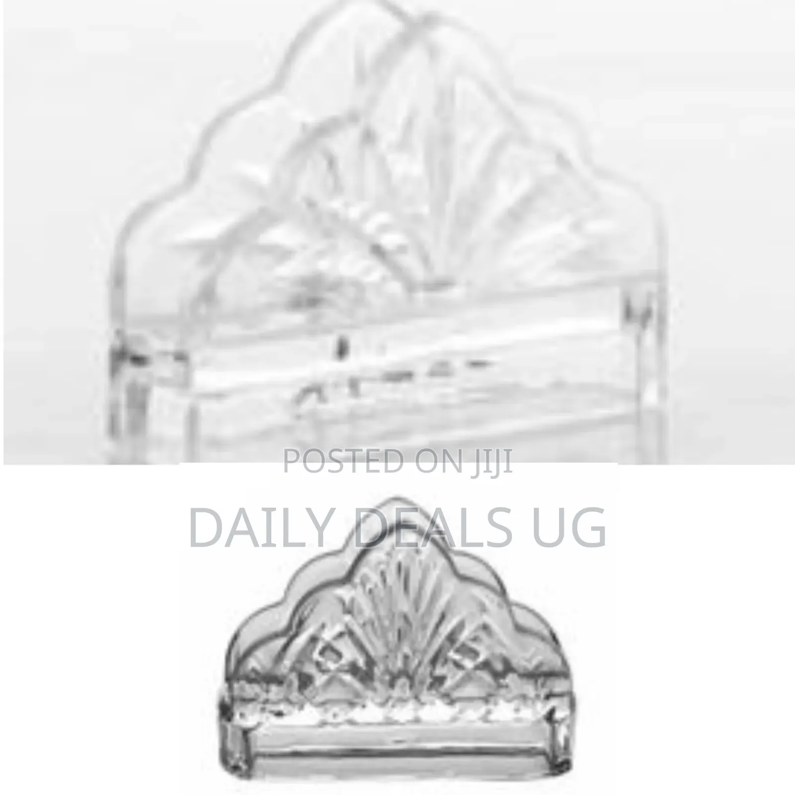 High Quality Crystal Glass Saviet Napkin Holder- Clear