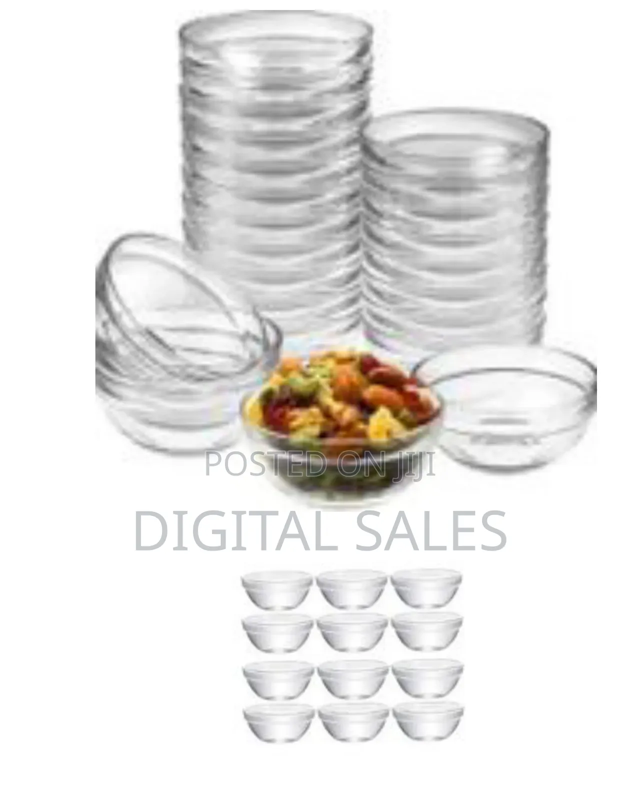 Luminarc 100 Ml 12 PCS Stackable Mini Glass Ramekins Bowls