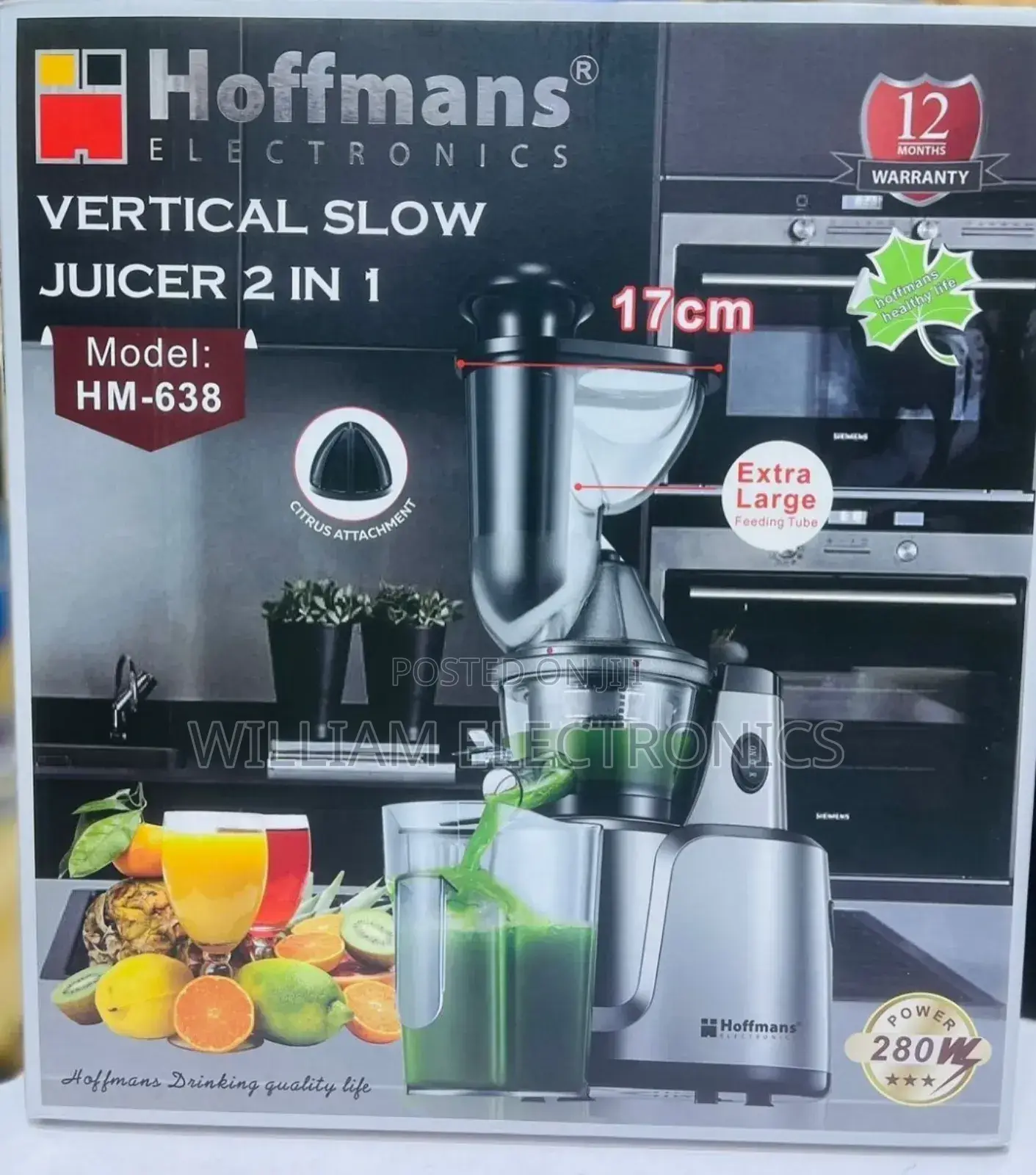 Hoffmans Vertical Slow Juicer Hm-638/Hoffmans Slow Juicer