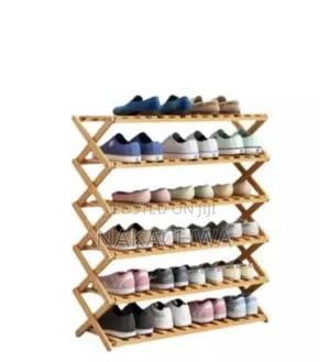 6 Layer Foldable Bamboo Health Shoe Rack