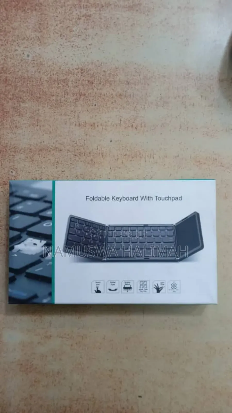 Foldable Bluetooth Keyboard With a Touchpad.