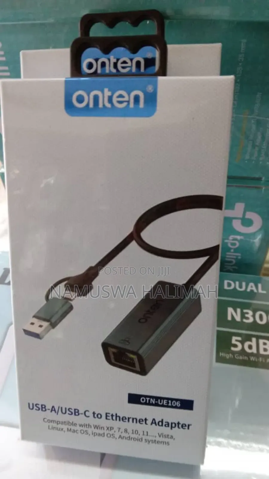 Onten Usb-a/Usb-C to Ethernet Adapter