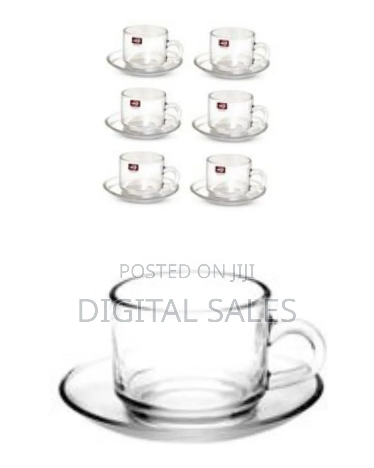 Luminarc 6 Pieces of Cups and 6 Saucers