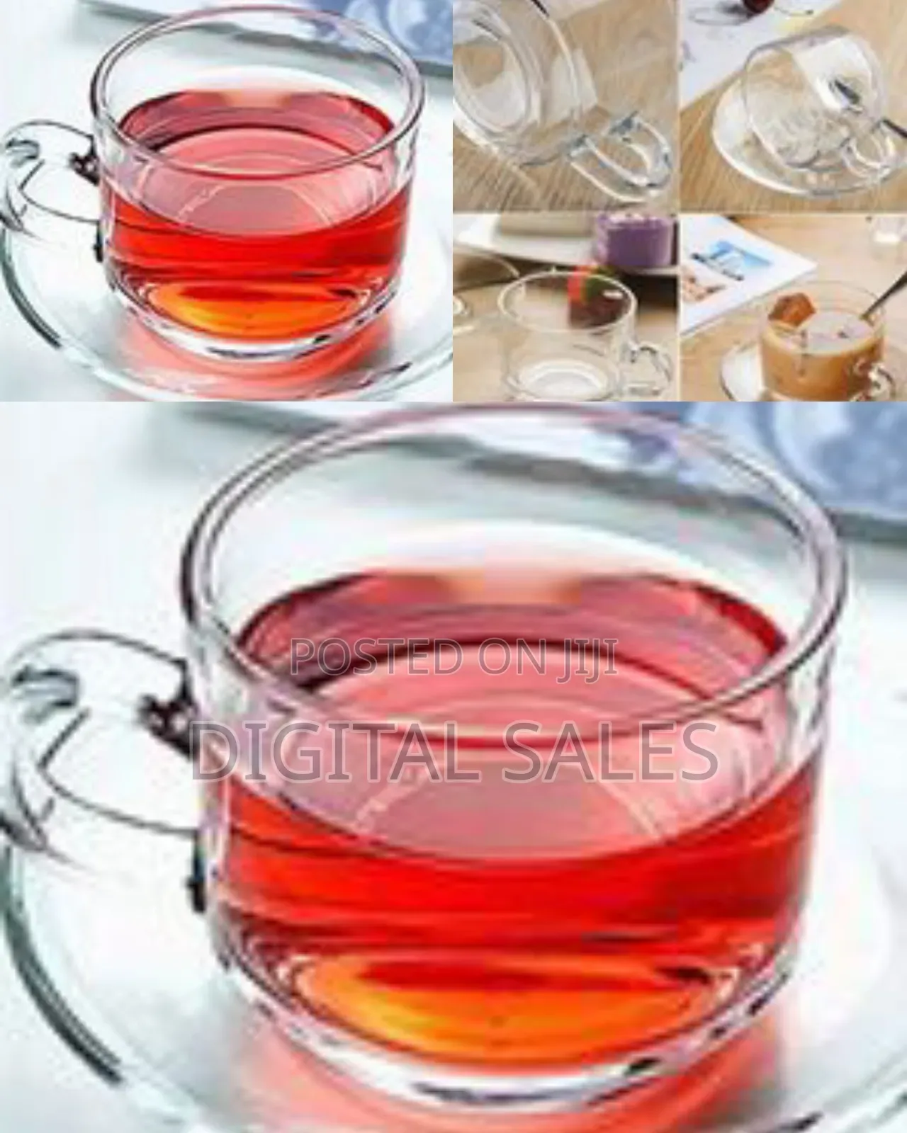 12 Piece Ceramic Coffee Mug With Saucer Set, Cute Creative Cuppucino