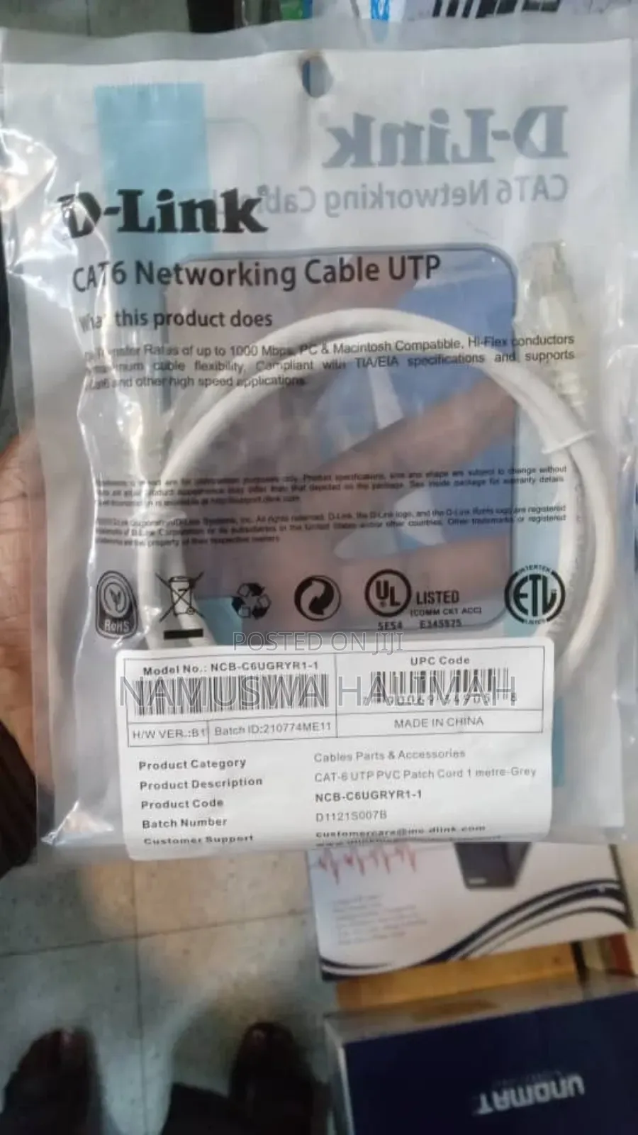 D-Link Cat6 Networking Cable Utp.