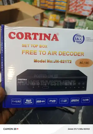 Free to Air Decorder. Cortina Free to Air Decorder