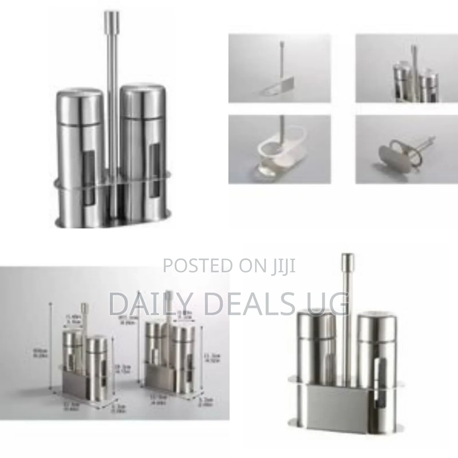 Spice Salt and Pepper Shaker Storage Containers - Silver