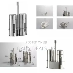 Spice Salt and Pepper Shaker Storage Containers - Silver