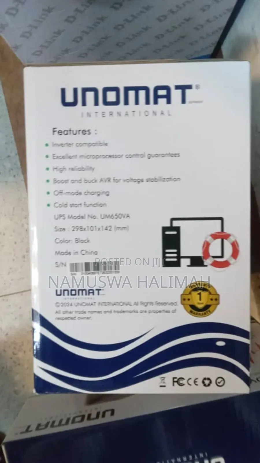 Unomat Um650va Uninterruptible Power Supply (Ups).