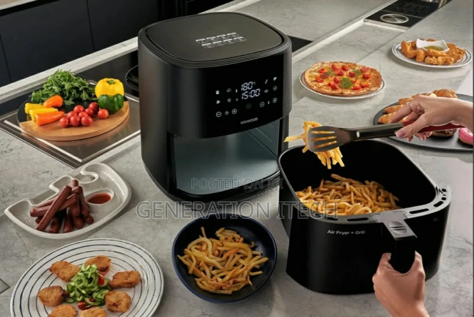 Kenwood – 9l Air Fryer With Grill Function, Touch Screen Digital
