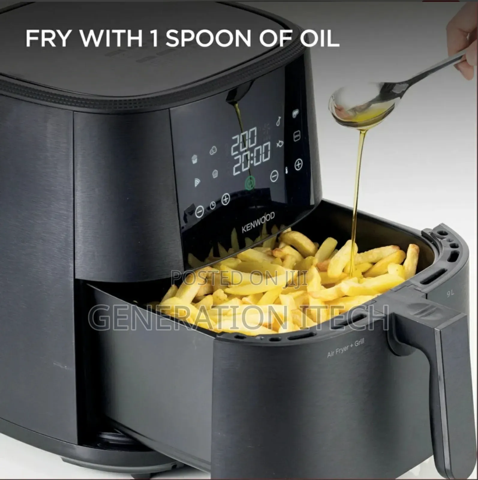 Kenwood – 9l Air Fryer With Grill Function, Touch Screen Digital