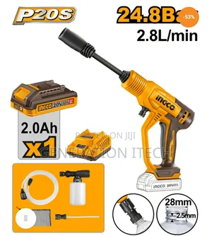 Ingco Cordless Pressure Washer 20v- 2.8 Litres - Rechargeable