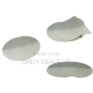 6 Pc Round Decorative Placemats Table - Cream