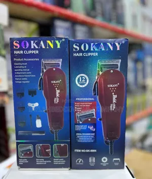 Sokany Bald Me Professional Hair Clipper Shaving Machine- Red